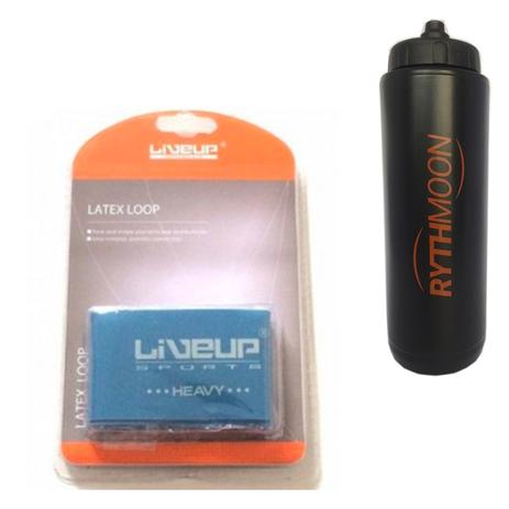 Kit Mini Bands Faixas Elásticas Liveup Forte + Squeeze Automático 1lt - Rythmoon Menor preço em Kit Mini Bands Faixas Elásticas Liveup Forte + Squeeze Automático 1lt - Rythmoon