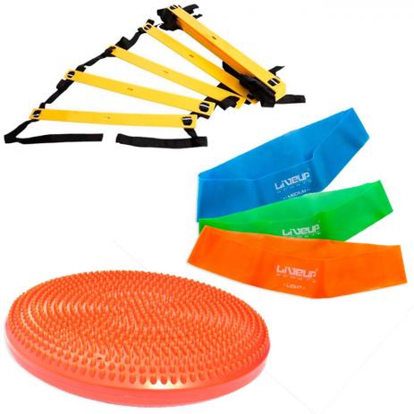 Kit Mini Bands Leve + Media + Forte + Disco de Equilibrio + Escada de Agilidade  Liveup é boa?
