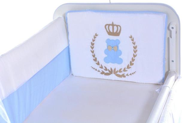Kit Mini Berço Carinhoso Realeza Azul 9 Peças - Bebê enxovais Menor preço em Kit Mini Berço Carinhoso Realeza Azul 9 Peças - Bebê enxovais