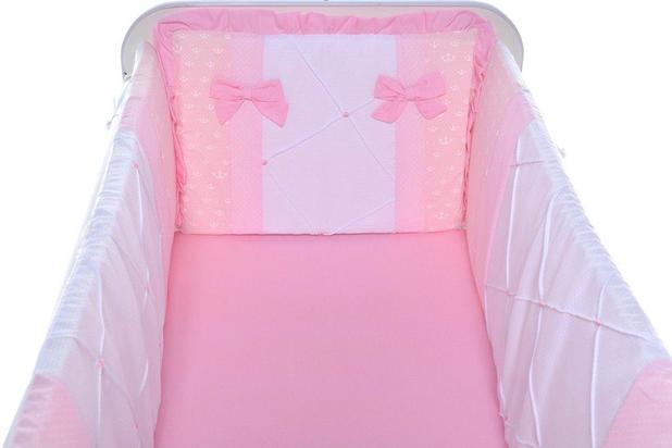 Kit Mini Berço Matelado Rosa 7 Peças - Bebê enxovais Menor preço em Kit Mini Berço Matelado Rosa 7 Peças - Bebê enxovais