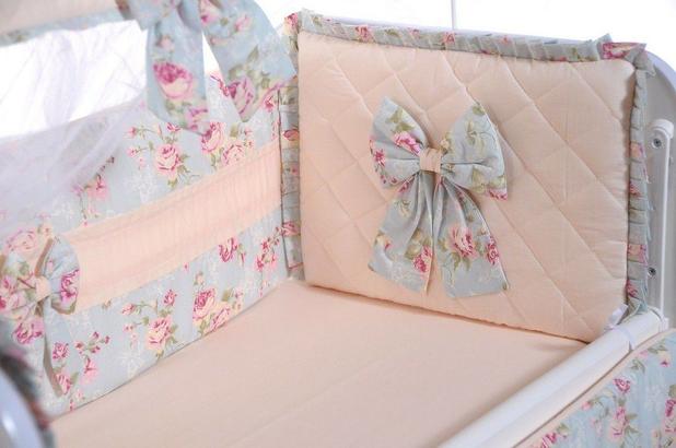 Kit Mini Berço Super Luxo Rosa Floral 8 Peças - Bebê enxovais Menor preço em Kit Mini Berço Super Luxo Rosa Floral 8 Peças - Bebê enxovais