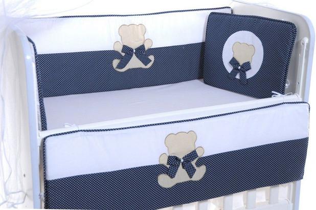 Kit Mini Berço Urso Azul Marinho 7 Peças - Bebê enxovais é boa?