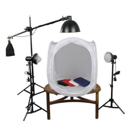 Kit Mini Estúdio Fotográfico Tenda 80cm Tripé - Girafa - Lâmpada 45w 220v - Pk-ST10 - Greika Menor preço em Kit Mini Estúdio Fotográfico Tenda 80cm Tripé - Girafa - Lâmpada 45w 220v - Pk-ST10 - Greika