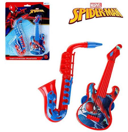 Kit mini instrumento musical infantil com 2 pecas homem aranha/spider man colors - Etitoys Menor preço em Kit mini instrumento musical infantil com 2 pecas homem aranha/spider man colors - Etitoys