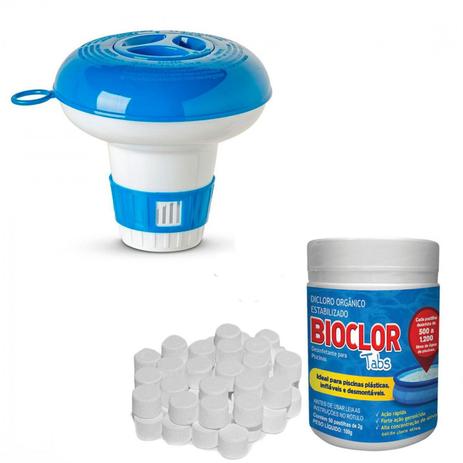 Kit Mini Pastilha de Cloro com 50 Unidades de 2 G + Mini Flutuador Nautika Menor preço em Kit Mini Pastilha de Cloro com 50 Unidades de 2 G + Mini Flutuador Nautika