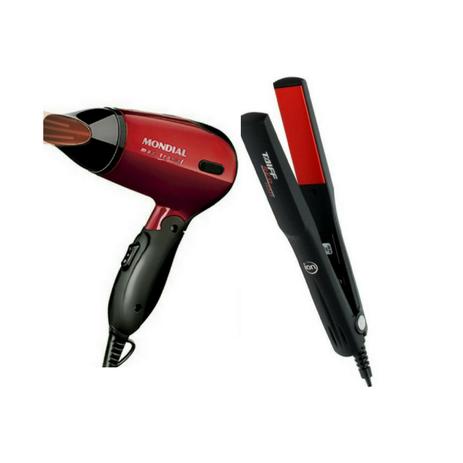 Kit Mini Secador de Cabelo Portátil Para Viagem SC 10 mais Chapinha Prancha Alisadora Red Ion - Taiff / mondial Menor preço em Kit Mini Secador de Cabelo Portátil Para Viagem SC 10 mais Chapinha Prancha Alisadora Red Ion - Taiff / mondial
