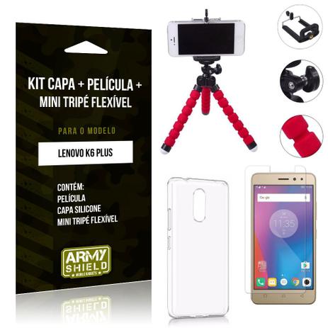 Kit Mini Tripé Flexível Lenovo K6 Plus Tripé + Capa + Película de Vidro - Armyshield é ruim? Kit Mini Tripé Flexível Lenovo K6 Plus Tripé + Capa + Película de Vidro - Armyshield é boa?