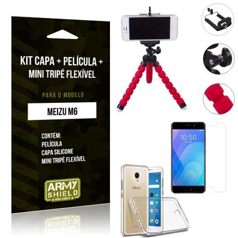 Kit Mini Tripé Flexível Meizu M6 Tripé + Capa + Película de Vidro - Armyshield é boa?