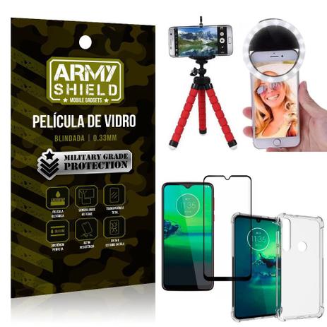 Kit Mini Tripé + Selfie Ring Light Moto G8 Plus + Capa Anti Impacto +  Película Vidro 3D - Armyshield - Acessórios para Celular - Magazine Luiza