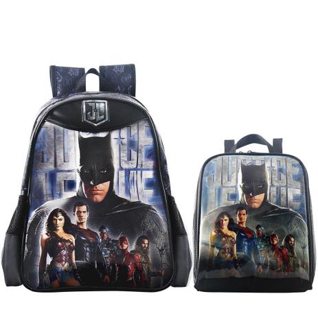 Kit Mochila 14 + Lancheira Liga da Justiça Mark Of a Hero Xeryus Menor preço em Kit Mochila 14 + Lancheira Liga da Justiça Mark Of a Hero Xeryus