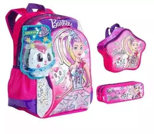 Kit Mochila Barbie Aventura Nas Estrelas Costas 2017 Roxa G - Sestini Menor preço em Kit Mochila Barbie Aventura Nas Estrelas Costas 2017 Roxa G - Sestini