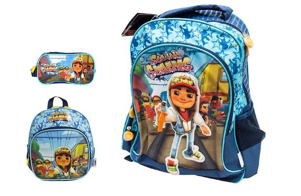 Kit Mochila costas Subway Surfers Azul - Sanya Menor preço em Kit Mochila costas Subway Surfers Azul - Sanya
