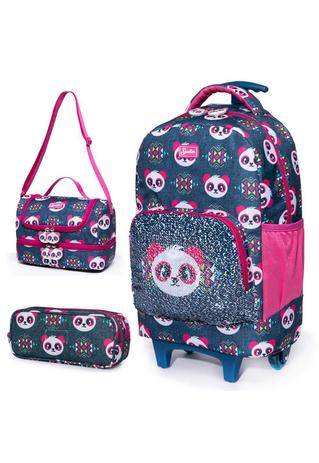 Kit Mochila de Rodinha + Lancheira + Estojo Spector de Panda - Mochilas - Magazine  Luiza