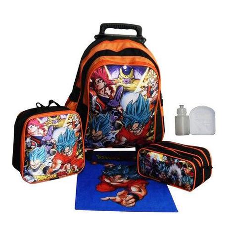 Kit Mochila Dragon Ball Z com Lancheira Estojo Aulas 2019 - Outras marcas Menor preço em Kit Mochila Dragon Ball Z com Lancheira Estojo Aulas 2019 - Outras marcas