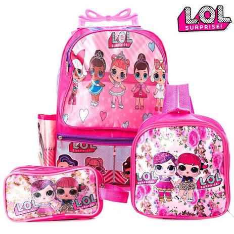 Kit Mochila Escolar Boneca Lol Surprise Infantil C Rodinhas Menor preço em Kit Mochila Escolar Boneca Lol Surprise Infantil C Rodinhas