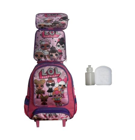 Kit Mochila Escolar Com Rodinhas Lol Surprise - Outras marcas Menor preço em Kit Mochila Escolar Com Rodinhas Lol Surprise - Outras marcas