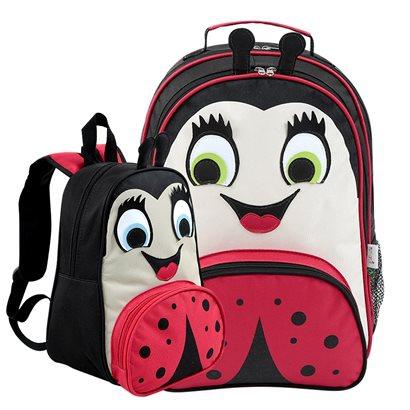 Kit Mochila Escolar e Passeio Joaninha Mumagi Menor preço em Kit Mochila Escolar e Passeio Joaninha Mumagi
