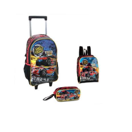 Kit Mochila Escolar Fast Machine Infantil Lancheira Estojo - Clio Style Menor preço em Kit Mochila Escolar Fast Machine Infantil Lancheira Estojo - Clio Style