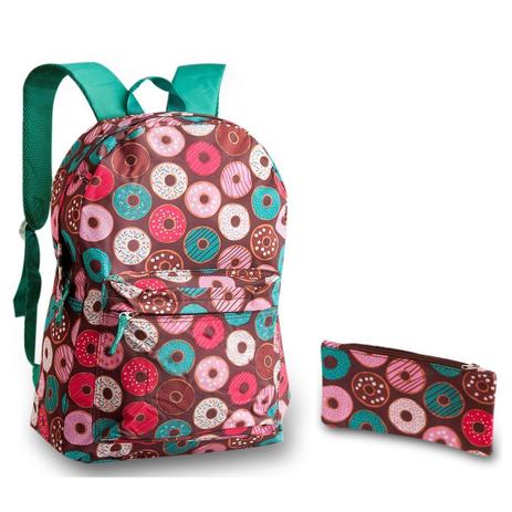 Kit Mochila + Estojo Escolar Donuts Marrom CA8142 Clio é boa?