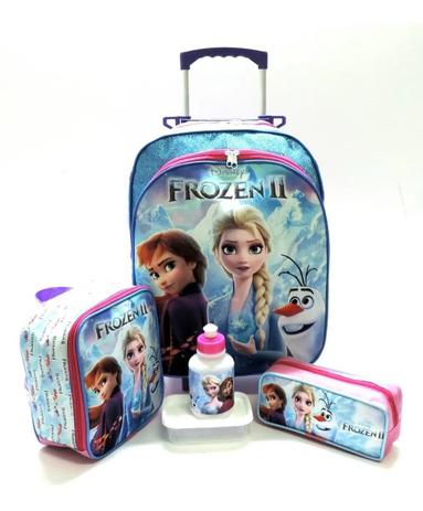 Kit Mochila Frozen Febre Congelante Infantil Rodinhas M F5 - proprio Menor preço em Kit Mochila Frozen Febre Congelante Infantil Rodinhas M F5 - proprio