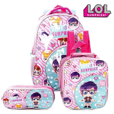 Kit Mochila Infantil Bonecas Lol Hey Surprise Rodinhas 2 - Outras marcas Menor preço em Kit Mochila Infantil Bonecas Lol Hey Surprise Rodinhas 2 - Outras marcas