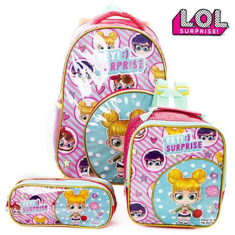 Kit Mochila Infantil Bonecas Lol Hey Surprise Rodinhas 3 - Outras marcas Menor preço em Kit Mochila Infantil Bonecas Lol Hey Surprise Rodinhas 3 - Outras marcas