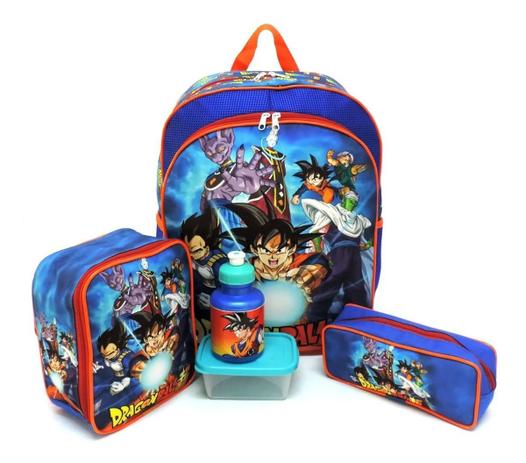 Kit Mochila Infantil Dragon Ball Super Costas Tam G Azul F5 - proprio -  Material Escolar - Magazine Luiza
