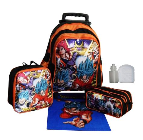 Kit Mochila Infantil Dragon Ball Z Masculina Rodinhas Lancheira Estojo - Outras marcas Menor preço em Kit Mochila Infantil Dragon Ball Z Masculina Rodinhas Lancheira Estojo - Outras marcas