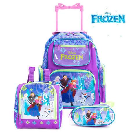 Kit Mochila Infantil Escolar Com Rodinhas Frozen - Mochila escolar Menor preço em Kit Mochila Infantil Escolar Com Rodinhas Frozen - Mochila escolar