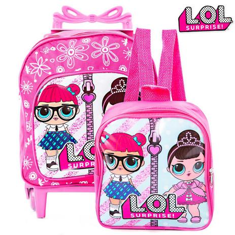 Kit Mochila Infantil Escolar Com Rodinhas Lol Boneca Surprise - Outras marcas Menor preço em Kit Mochila Infantil Escolar Com Rodinhas Lol Boneca Surprise - Outras marcas