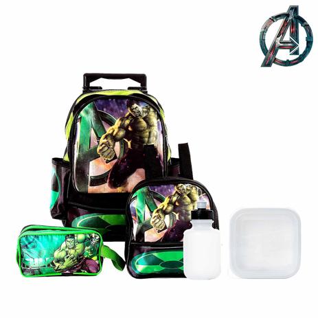 Kit Mochila Infantil Escolar Hulk Com Rodinha - Mochila escolar Menor preço em Kit Mochila Infantil Escolar Hulk Com Rodinha - Mochila escolar