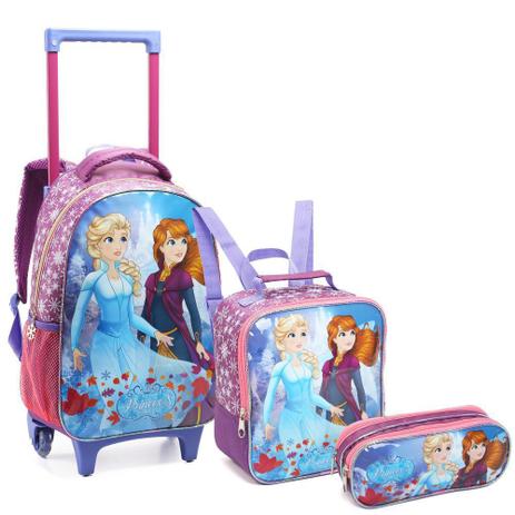 Kit Mochila Infantil Feminina Princes on ice Com Rodinha Escolar Seanite - KT14546 Rosa é boa?