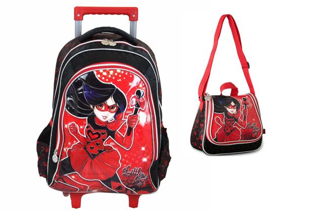 Kit Mochila Infantil + Lancheira Térmica Little Lady Bug LB8065J - Preto - Little bug Menor preço em Kit Mochila Infantil + Lancheira Térmica Little Lady Bug LB8065J - Preto - Little bug