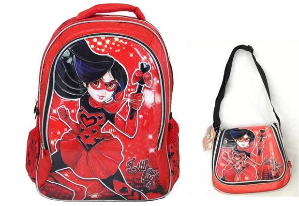 Menor preço em Kit Mochila Infantil + Lancheira Térmica Little Lady Bug LB8065J - Vermelha - Little bug