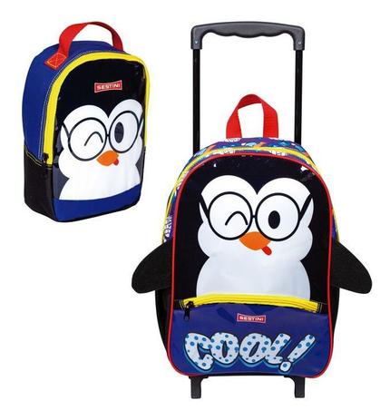 Kit Mochila Infantil Pinguim Rodinhas Tam M Com Lancheira Térmica - Sestini  - Material Escolar - Magazine Luiza
