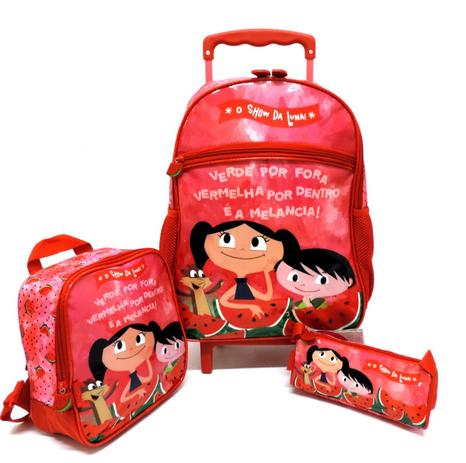 Kit Mochila Infantil Show Da Luna Melancia Rodinhas G Pacific Menor preço em Kit Mochila Infantil Show Da Luna Melancia Rodinhas G Pacific
