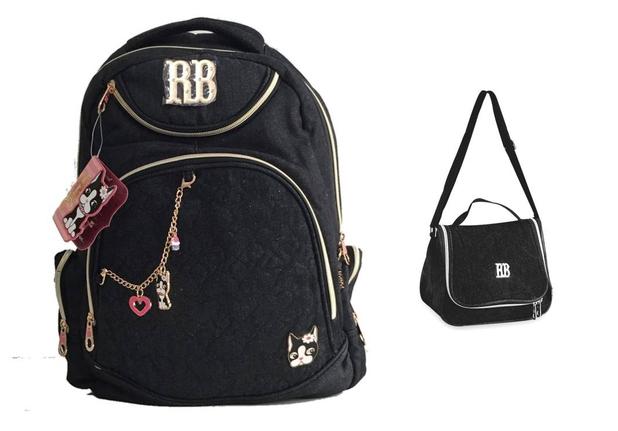 Kit Mochila + Lancheira Térmica Rebecca Bonbon RB8227 Preta Menor preço em Kit Mochila + Lancheira Térmica Rebecca Bonbon RB8227 Preta