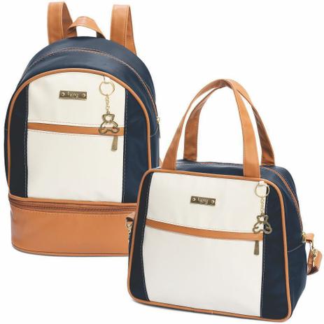 Kit Mochila Maternidade com Bolsa M Dublin Azul Marinho - Hug Baby Menor preço em Kit Mochila Maternidade com Bolsa M Dublin Azul Marinho - Hug Baby