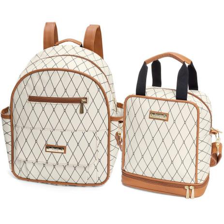 Kit Mochila Maternidade com Frasqueira Térmica Nancy Bege - Hug Baby Menor preço em Kit Mochila Maternidade com Frasqueira Térmica Nancy Bege - Hug Baby