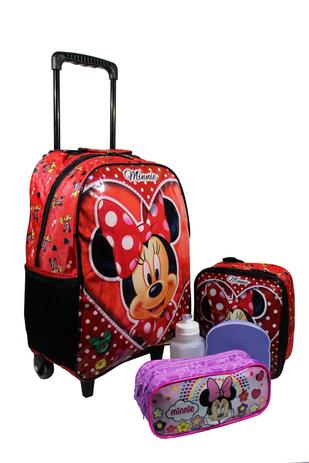 Kit Mochila Minnie Rodinhas Infantil Feminina Escolar Vermelha Lancheira - Xeryus Menor preço em Kit Mochila Minnie Rodinhas Infantil Feminina Escolar Vermelha Lancheira - Xeryus