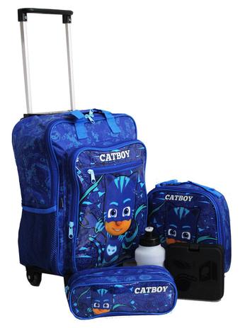 Kit Mochila Pjmasks Rodinhas Infantil Masculina Lancheira Estojo Dermiwil Menor preço em Kit Mochila Pjmasks Rodinhas Infantil Masculina Lancheira Estojo Dermiwil