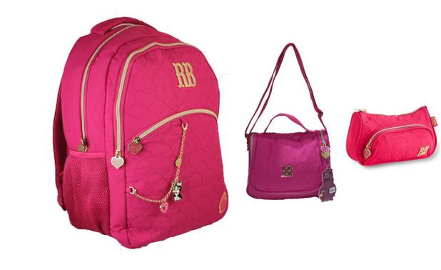 Kit Mochila RB8175 + Lancheira + Estojo Rebecca Bonbon Rosa Menor preço em Kit Mochila RB8175 + Lancheira + Estojo Rebecca Bonbon Rosa