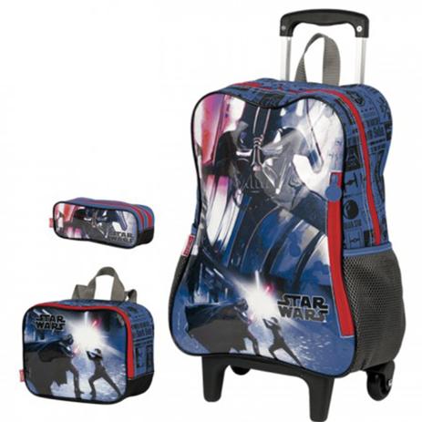 Kit Mochila Star Wars 18 M De Rodinhas Sestini Menor preço em Kit Mochila Star Wars 18 M De Rodinhas Sestini