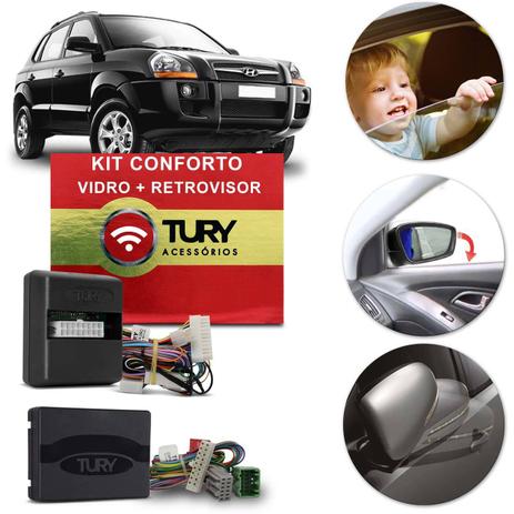 Kit Módulo Conforto Vidro Elétrico Tucson 2004 a 2017 Antismagamento Rebatimento Tilt Down Tury Menor preço em Kit Módulo Conforto Vidro Elétrico Tucson 2004 a 2017 Antismagamento Rebatimento Tilt Down Tury