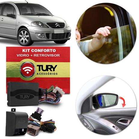 Kit Módulo Conforto Vidro Retrovisor Elétrico Citroen C3 2004 a 2012 Antiesmagamento Tilt Down Tury Menor preço em Kit Módulo Conforto Vidro Retrovisor Elétrico Citroen C3 2004 a 2012 Antiesmagamento Tilt Down Tury
