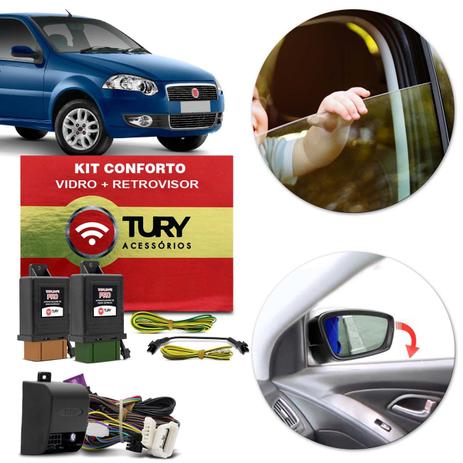 Kit Módulo Conforto Vidro Retrovisor Elétrico Fiat Palio 2010 e 2014 Antiesmagamento Tilt Down Tury Menor preço em Kit Módulo Conforto Vidro Retrovisor Elétrico Fiat Palio 2010 e 2014 Antiesmagamento Tilt Down Tury