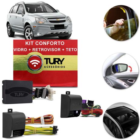 Kit Módulo Conforto Vidro Retrovisor Teto Solar Elétrico Captiva 2008 a 2017 Antiesmagamento Tury Menor preço em Kit Módulo Conforto Vidro Retrovisor Teto Solar Elétrico Captiva 2008 a 2017 Antiesmagamento Tury