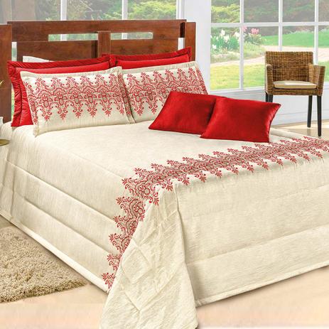 Kit Monarca King Casa Dona 5 peças Vermelho 100 Seda Amassada é boa?