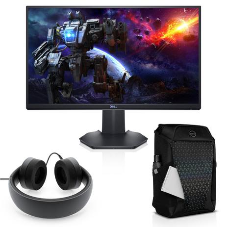 Kit Monitor Gamer Dell 23,8" S2421HGF + Dell Headset Alienware AW510H + Mochila Dell Gaming 17" Menor preço em Kit Monitor Gamer Dell 23,8" S2421HGF + Dell Headset Alienware AW510H + Mochila Dell Gaming 17"