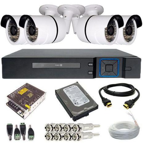 Kit Monitoramento 4 Câmeras Infravermelho HD 1.3 Megapixel DVR 4 Canais Acesso P2p + Cabo HDMI - Dvr anko Menor preço em Kit Monitoramento 4 Câmeras Infravermelho HD 1.3 Megapixel DVR 4 Canais Acesso P2p + Cabo HDMI - Dvr anko